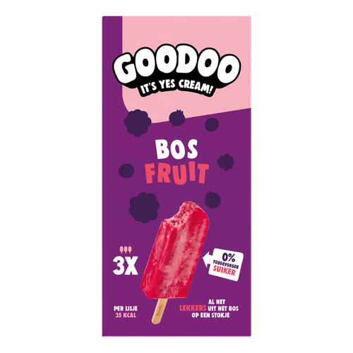 Foto van Goodoo Bosfruit 3 stuks op witte achtergrond