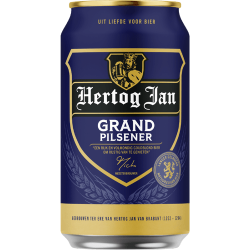Foto van Hertog Jan Grand pilsener op witte achtergrond
