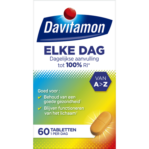 Foto van Davitamon Elke dag 60 stuks op witte achtergrond