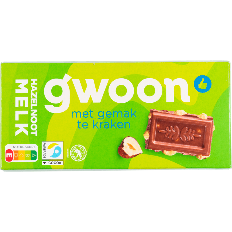 G'woon Chocoladereep hazelnoot melk