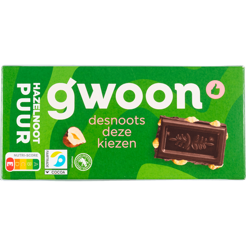 G'woon Chocoladereep puur hazelnoot