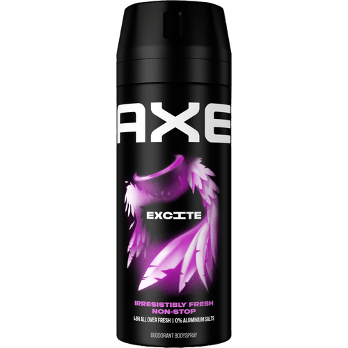 Foto van AXE Deospray excite op witte achtergrond