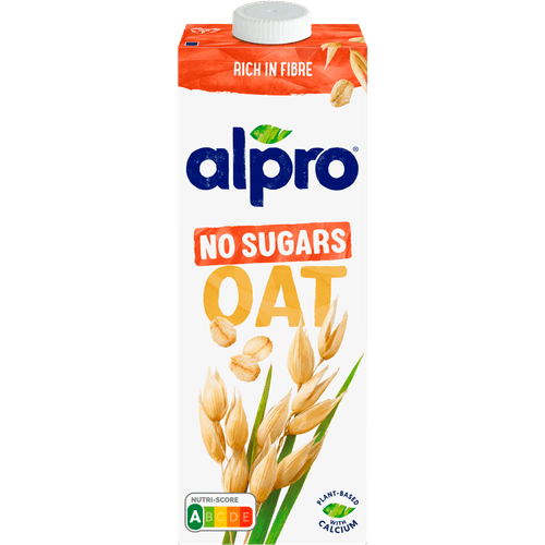 Foto van Alpro Haverdrink No Sugars op witte achtergrond