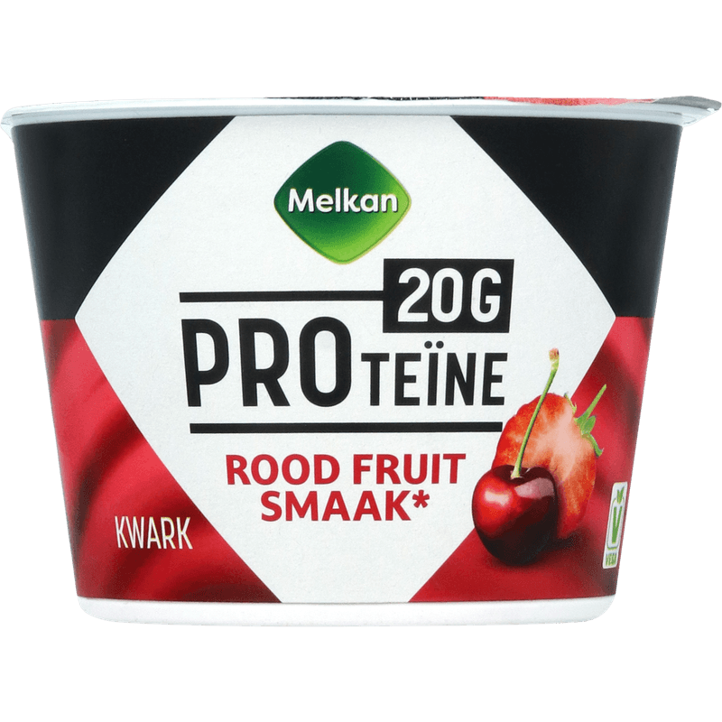 Melkan High Protein kwark rood fruit