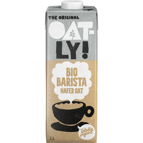 Foto van Oatly Haverdrink barista bio op witte achtergrond