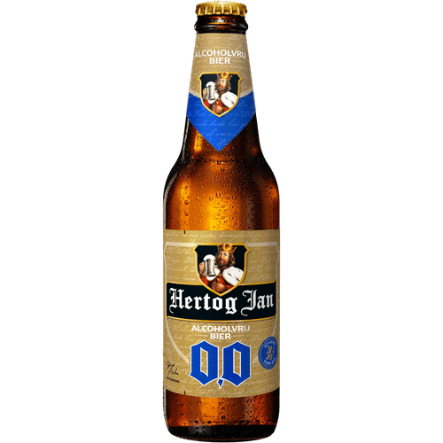 Foto van Hertog Jan Pilsener alcoholvrij op witte achtergrond
