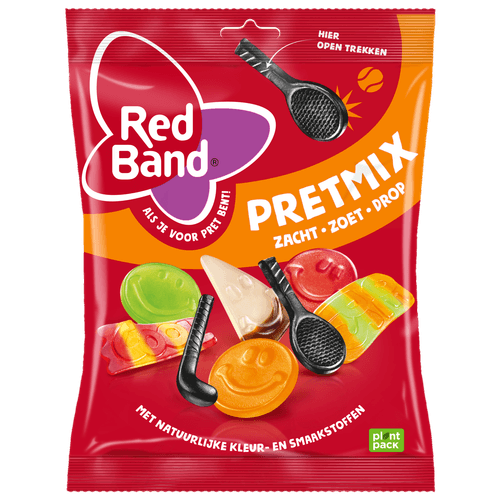 Foto van Red Band Pretmix op witte achtergrond