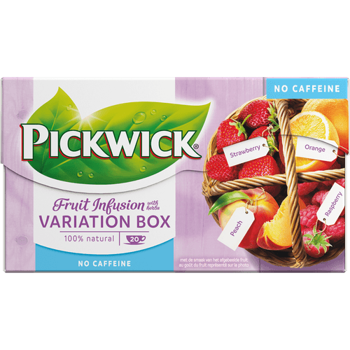 Foto van Pickwick Vruchtenthee fruitvariatie 20 zk. op witte achtergrond