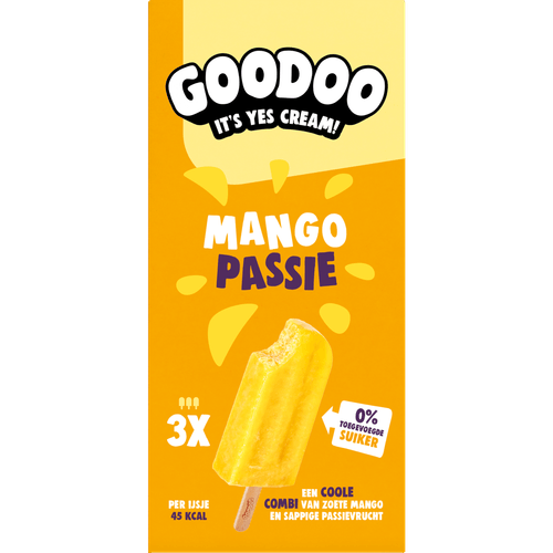 Foto van Goodoo Mango passie 3 st. op witte achtergrond