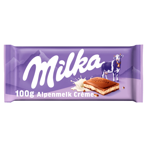 Foto van Milka Melkcreme op witte achtergrond