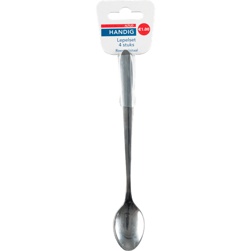 Foto van Altijd handig Lange lepels 4 stuks op witte achtergrond