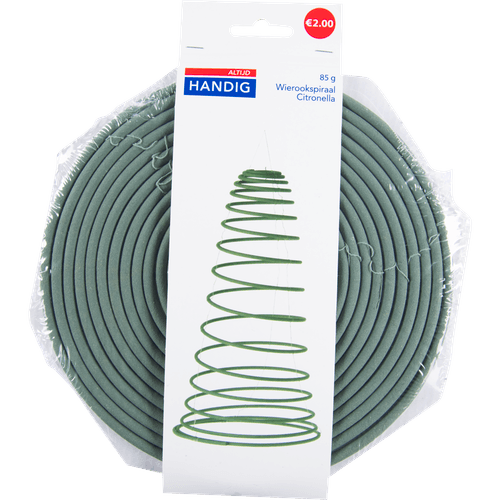 Foto van Altijd handig Wierook spiraal met citronella op witte achtergrond