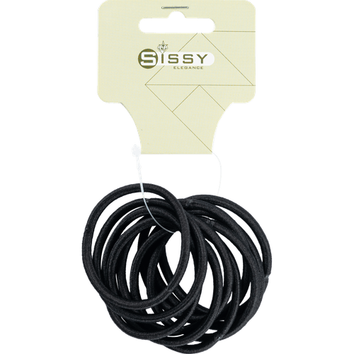 Foto van Non food Haarelastieken zwart op witte achtergrond