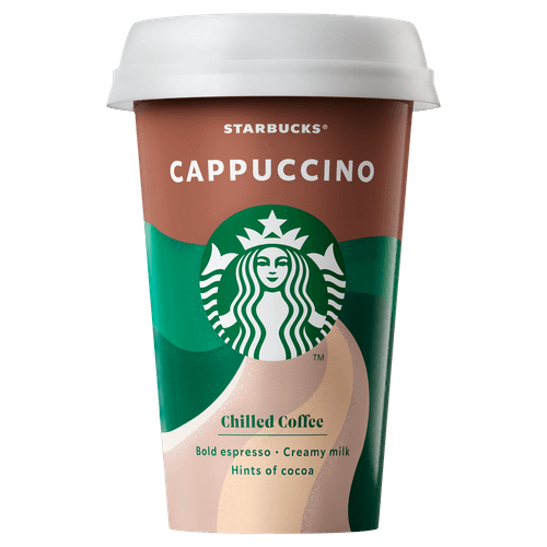 Foto van Starbucks Cappuccino op witte achtergrond