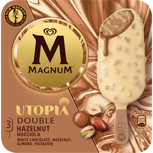 Foto van Ola Double hazelnut sticks 3 stuks op witte achtergrond