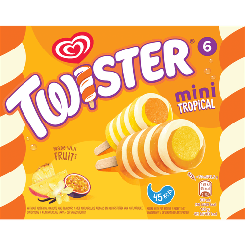 Foto van Ola Twister mini tropical 6st. op witte achtergrond