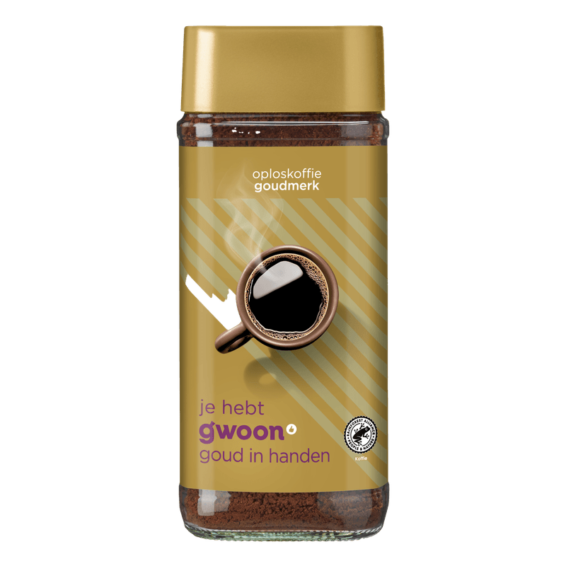 G'woon Oploskoffie goud