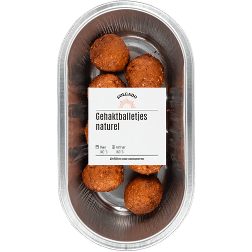 Foto van Soleado Gehaktballetjes naturel op witte achtergrond