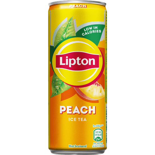 Foto van Lipton Black still peach op witte achtergrond