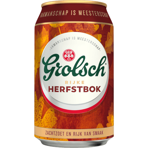 Foto van Grolsch Herfstbok op witte achtergrond
