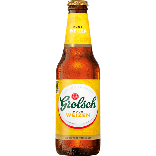 Foto van Grolsch Weizen op witte achtergrond