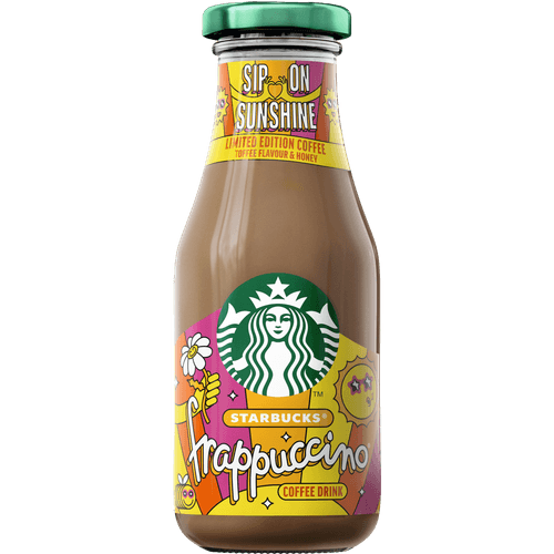 Foto van Starbucks Frappuccino sip on sunshine op witte achtergrond