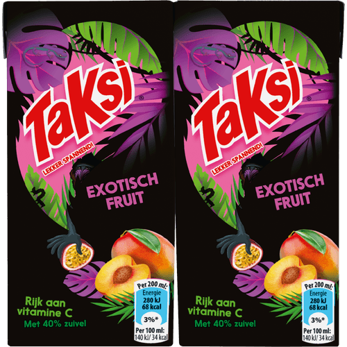 Foto van Taksi Exotisch fruit 10x20 cl op witte achtergrond