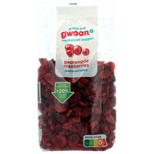 Foto van G'woon Cranberry op witte achtergrond