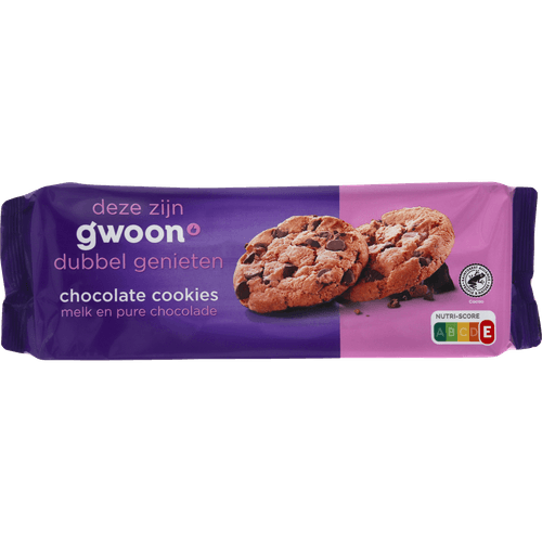 Foto van G'woon Chocolate chip cookies op witte achtergrond