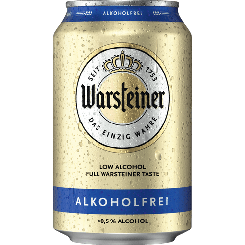 Foto van Warsteiner Pilsener alcoholvrij op witte achtergrond
