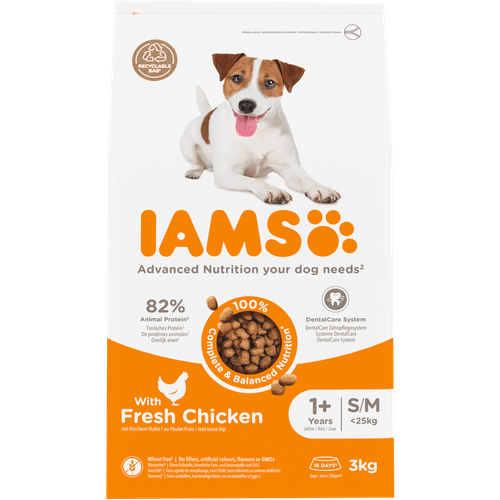 Foto van Iams Hondenvoer advanced nutrition kip op witte achtergrond