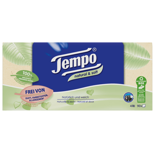 Foto van Tempo Natural & soft op witte achtergrond