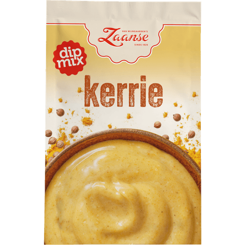 Foto van Van Wijngaarden's Zaanse dipmix kerrie op witte achtergrond