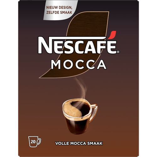 Foto van Nescafé Oploskoffie café mocca op witte achtergrond