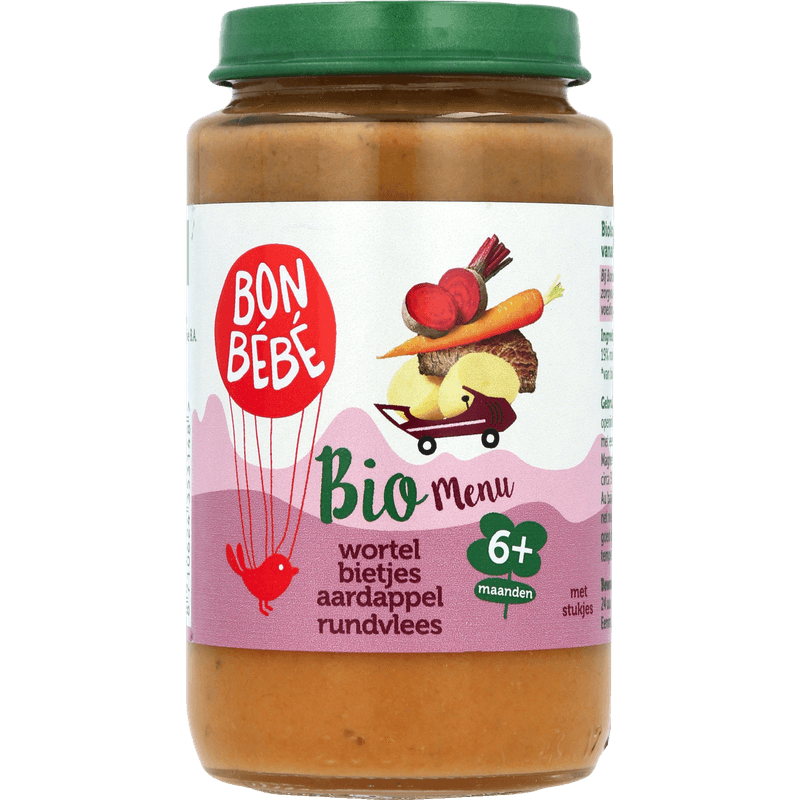 Bonbébé Biomenu 06m614 wortel bietjes aardappel rundvlees 6+ maanden