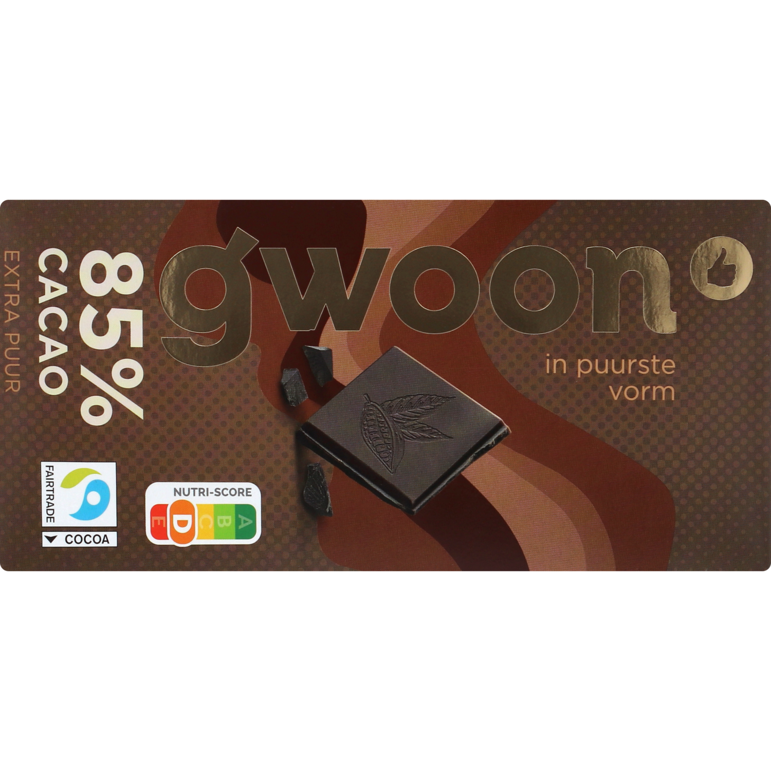 G'woon Chocoladereep puur 85%
