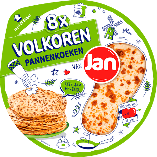 Foto van Jan Pannenkoeken volkoren op witte achtergrond