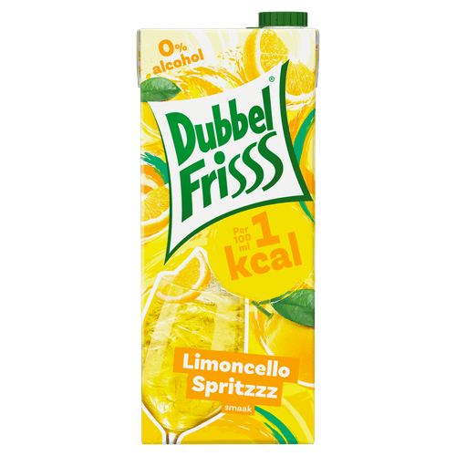 Foto van Dubbelfrisss Limoncello spritzzz op witte achtergrond