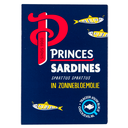 Foto van Princes Sardientjes in zonnebloemolie op witte achtergrond