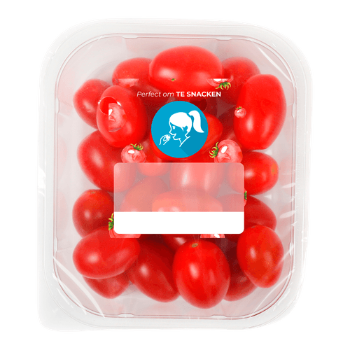 Foto van Snacktomaten op witte achtergrond