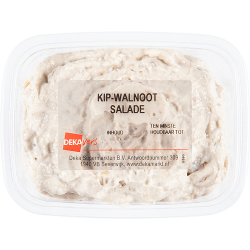 Foto van DekaVers Salade kip walnoot op witte achtergrond