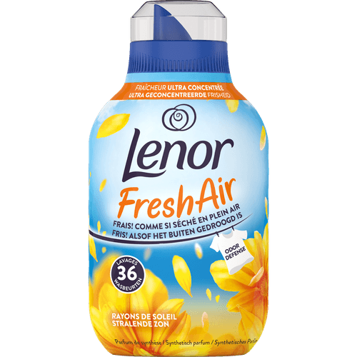 Foto van Lenor Wasverzachter zonnestralen 36 wasbeurten op witte achtergrond