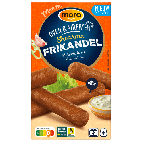 Foto van Mora Frikandel shoarma oven & airfryer 4 st. op witte achtergrond