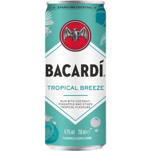 Foto van Bacardi Tropical breeze op witte achtergrond