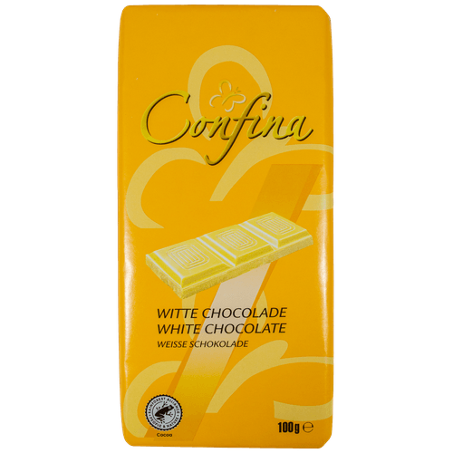 Foto van Confina Chocoladereep wit op witte achtergrond