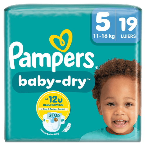 Foto van Pampers Baby-dry maat 5 op witte achtergrond