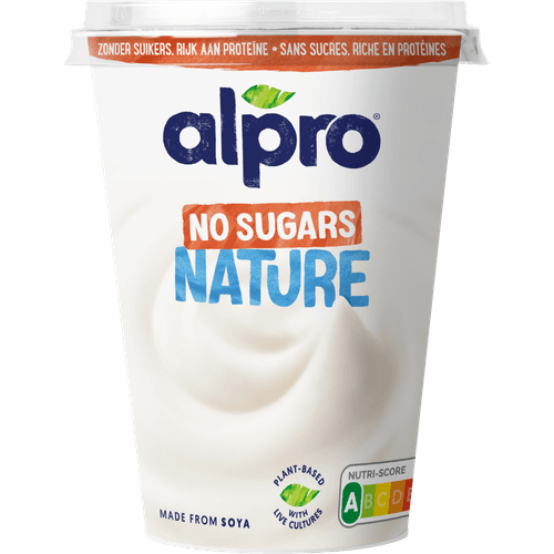 Foto van Alpro Yoghurtvariatie naturel ongezoet op witte achtergrond
