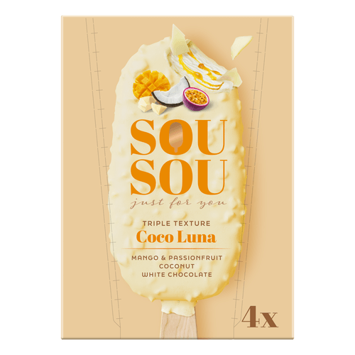 Foto van Sou Sou Coco luna 4 stuks op witte achtergrond