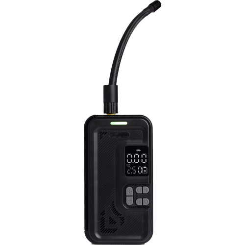 Foto van QLT draadloze luchtcompressor op witte achtergrond