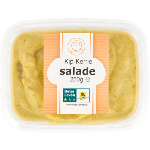 Foto van Menken Salade kip-kerrie op witte achtergrond